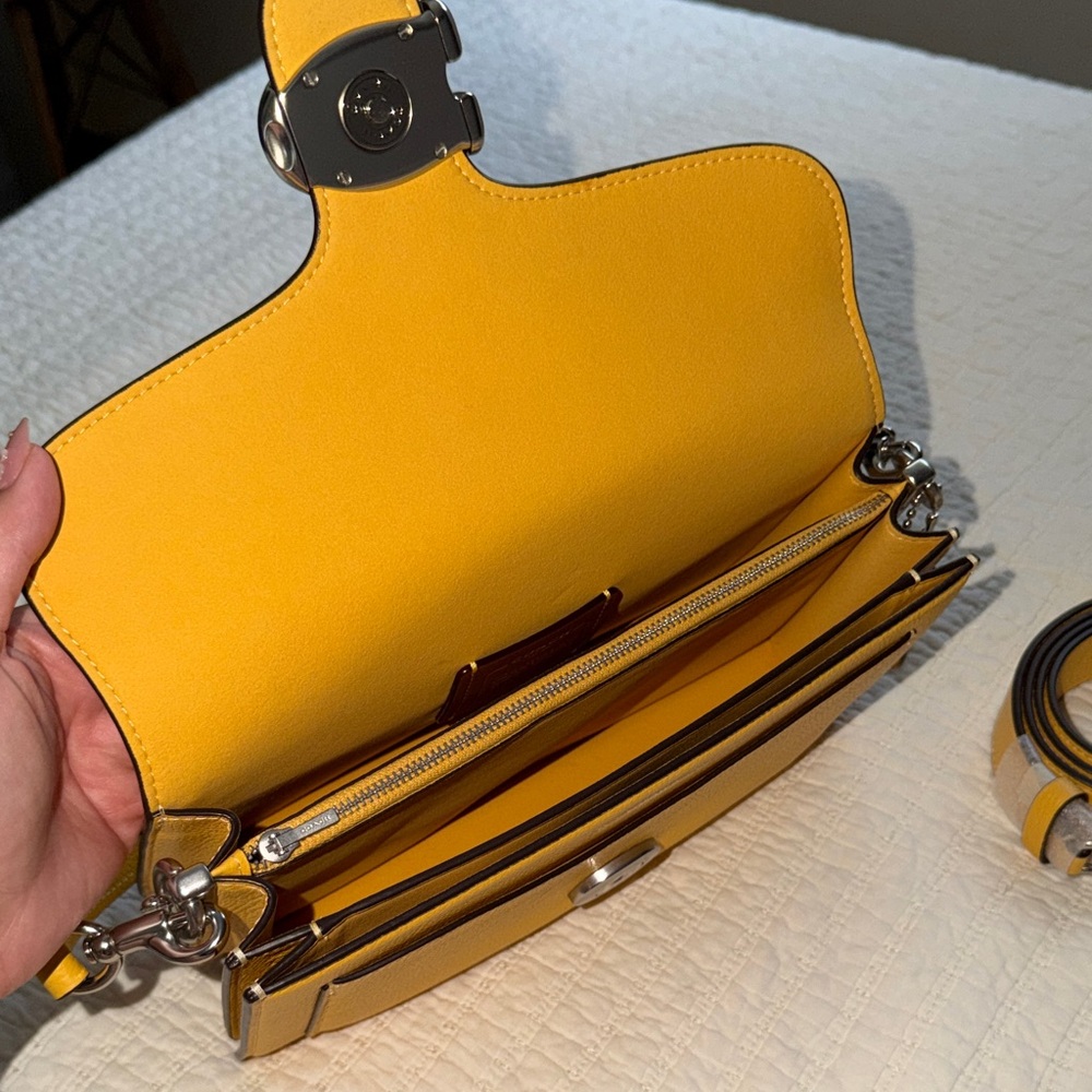 Coach Tabby Pebbled Leather Shoulder Bag with Removable Strap - Picture 6 of 11